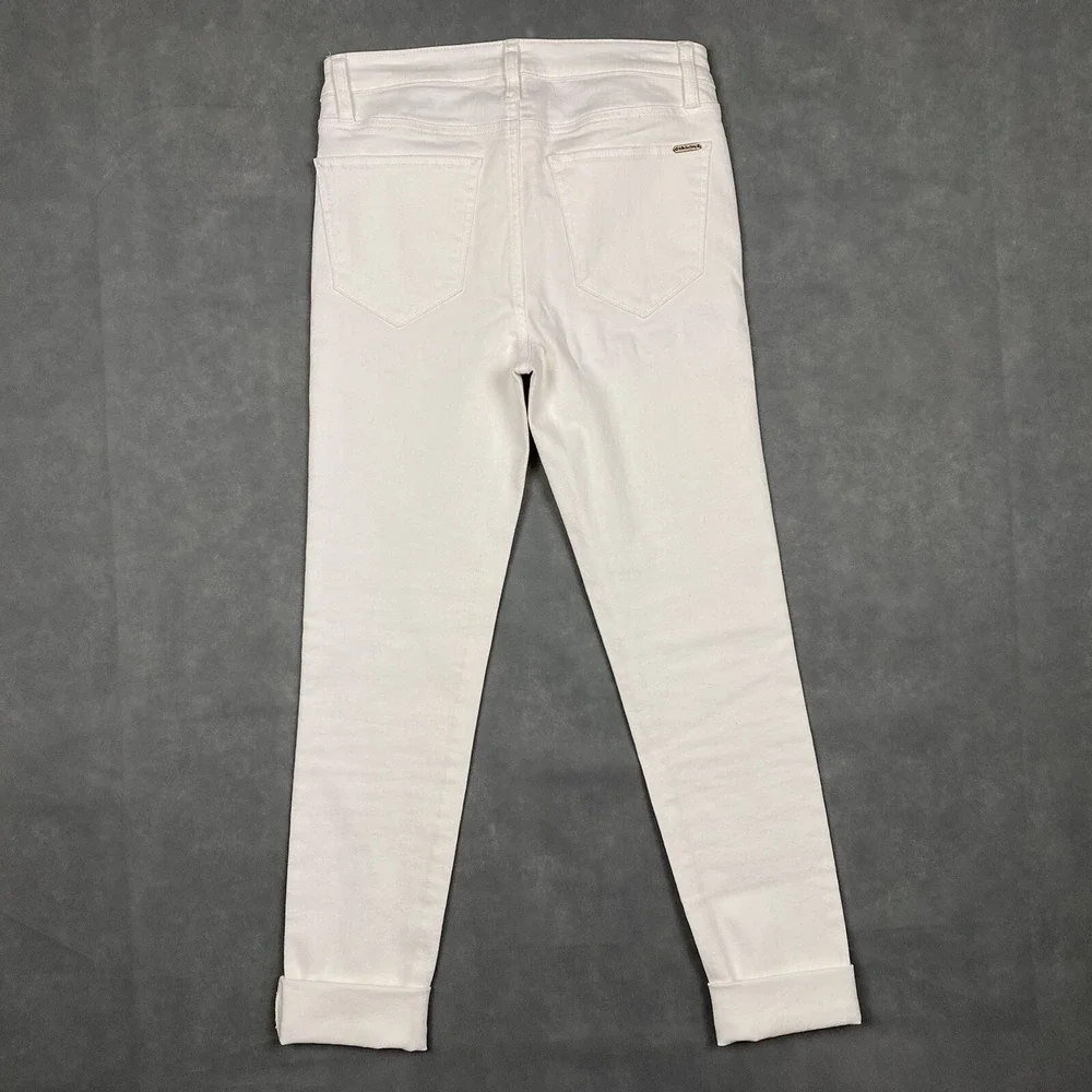 Matilda Jane Slim Straight Floral Waistband Jeans Womens 4 White‎